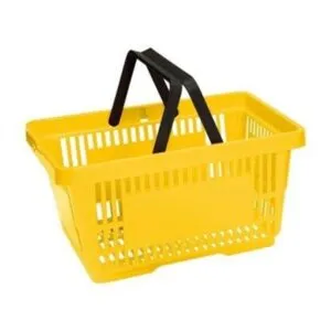 22 Lt Plastik Alışveriş Sepeti Sarı - Market El Sepeti