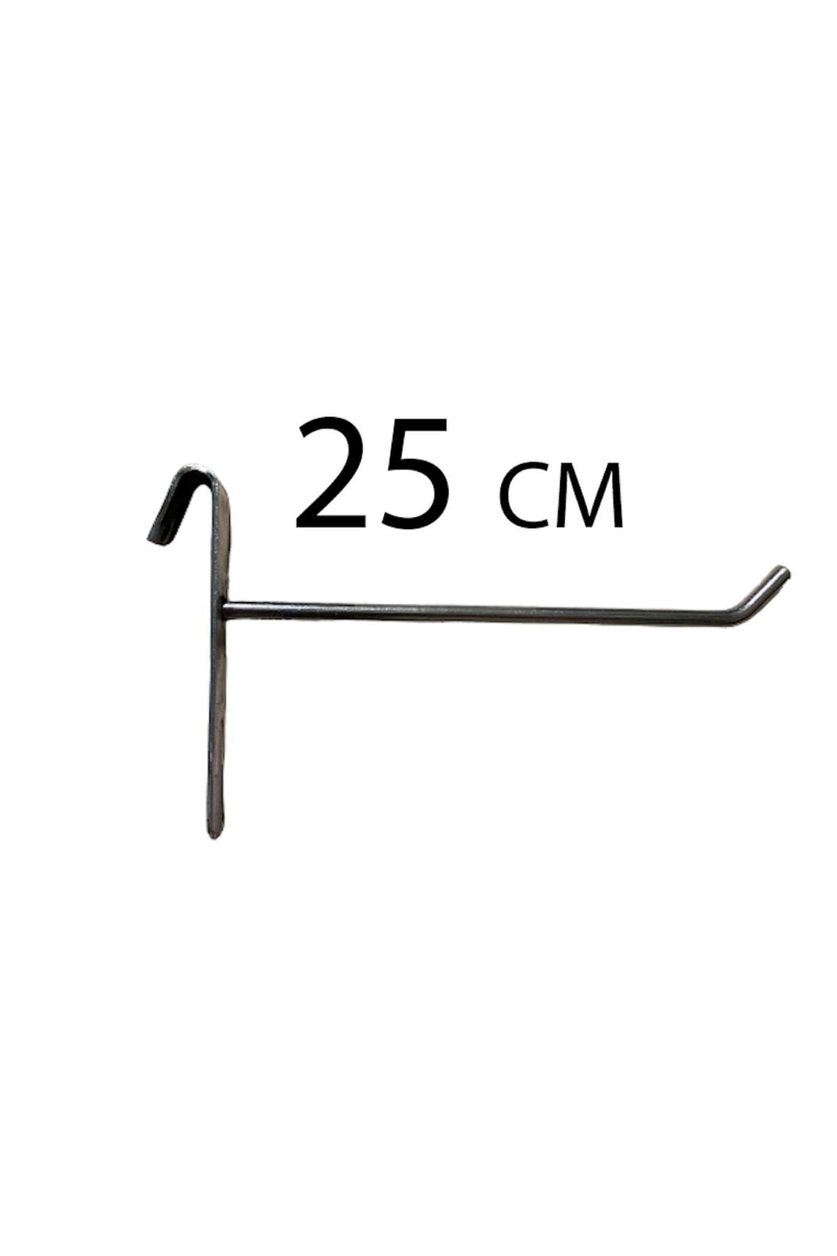 100 Adet, 25 Cm, Metalik Boyalı Tel Pano Kancası, Raf Kancası, Pano Teli, Raf Teli, Askılık Teli