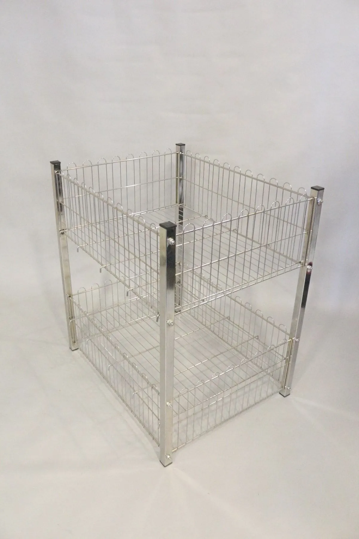 Profil Ayaklı Sepet Çift Katlı Tel Sepet 60x80 Cm