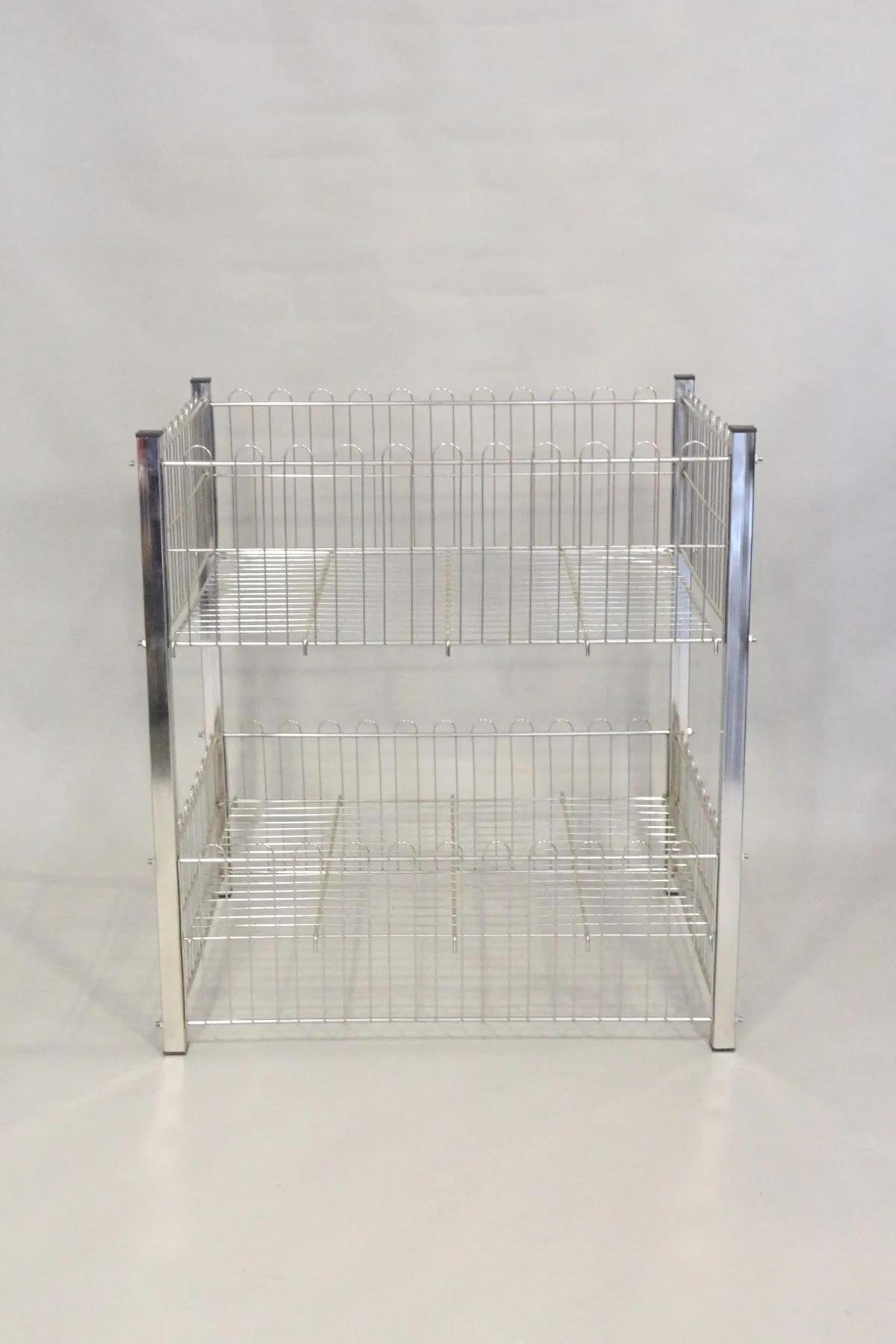 Profil Ayaklı Sepet Çift Katlı Tel Sepet 60x80 Cm - Görsel 2