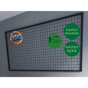 Tel Pano Duvara Monte 100x200 cm 50 Adet 20 cm Kanca Dahil Renk: Antrasit