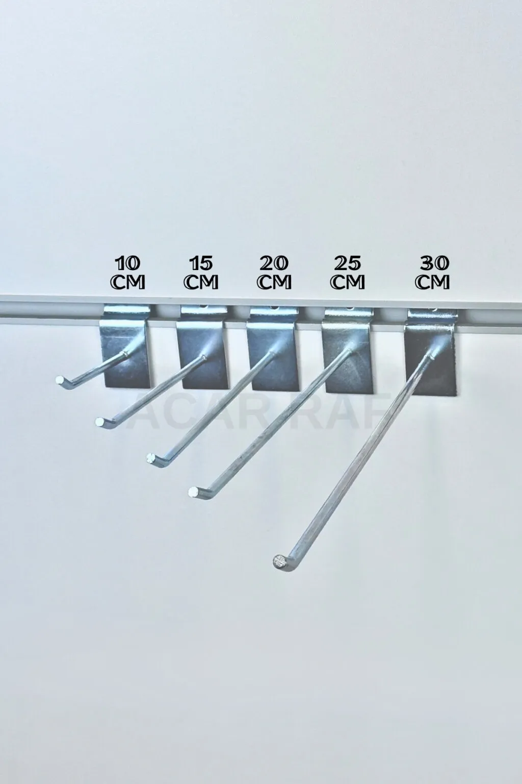 100 Adet 15 cm Kanallı Pano Kancası Raf Kancası - Görsel 3