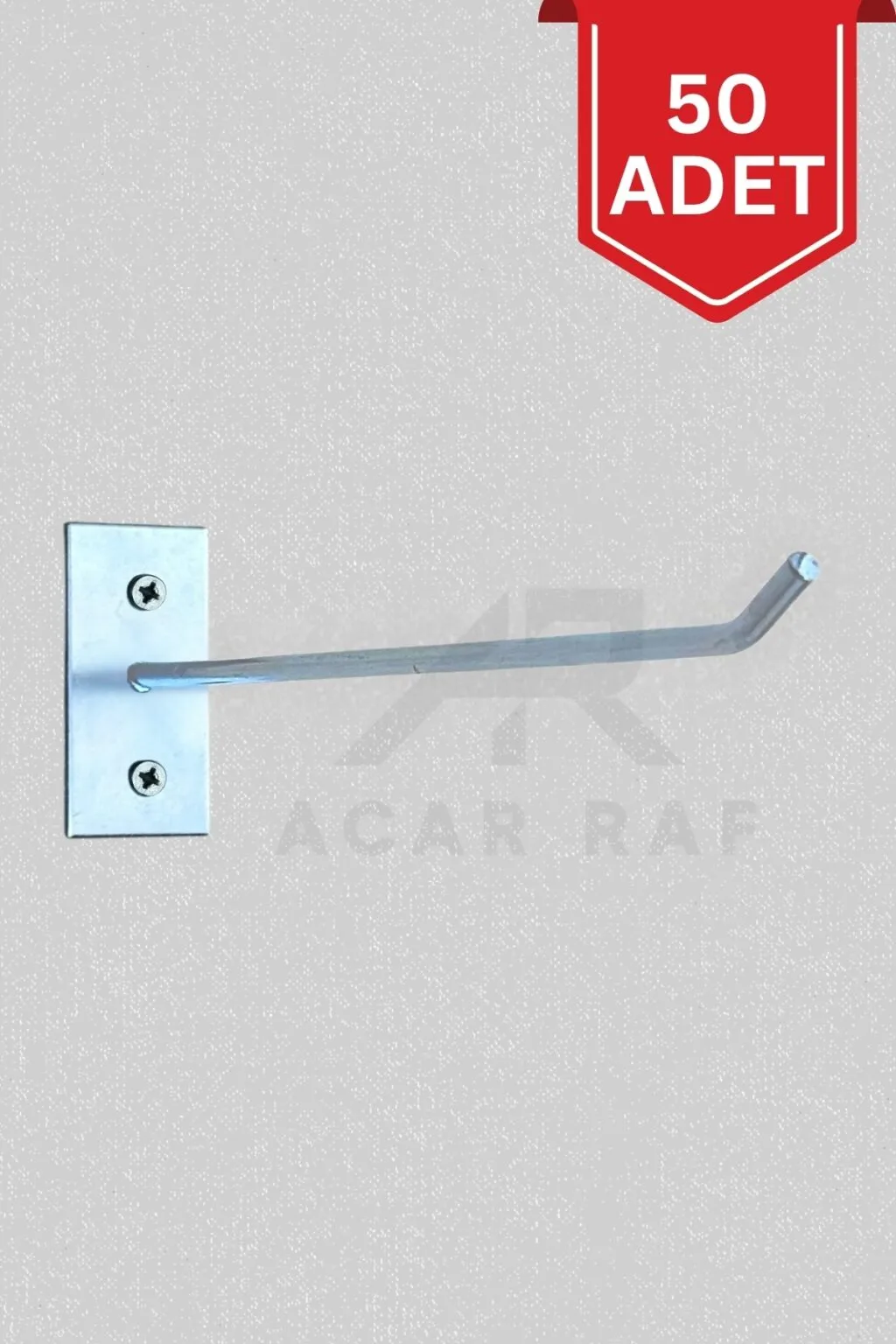 20 cm - 50 Adet Vidalı Kanca - Kanca - Raf Aksesuarı -raf Kancası - Raf Askısı