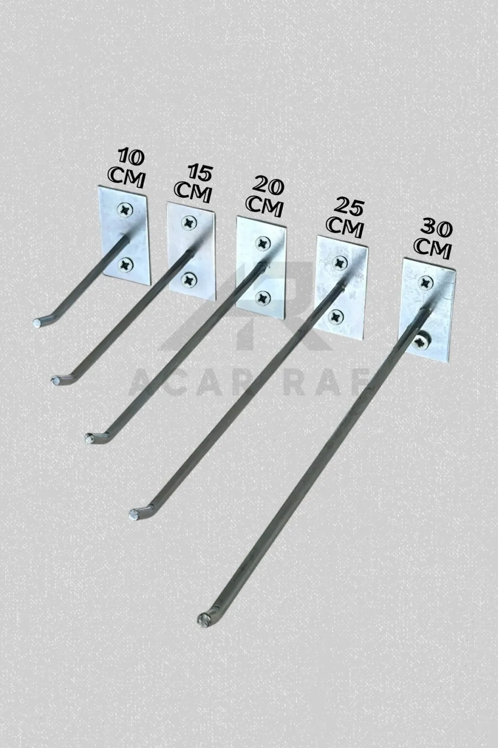 20 cm - 50 Adet Vidalı Kanca - Kanca - Raf Aksesuarı -raf Kancası - Raf Askısı - Görsel 4