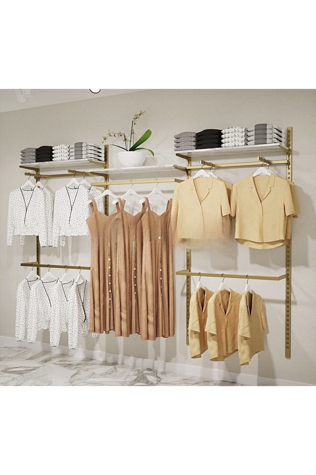 Mağaza Askılık Sistemi, Raf Sistemi, Butik Rafı, Mağaza Stand, Giyinme Odası 270*200