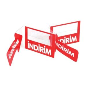 Market Indirim Etiketleri; Indirim Kulakçığı Kırmızı 10'lu Paket