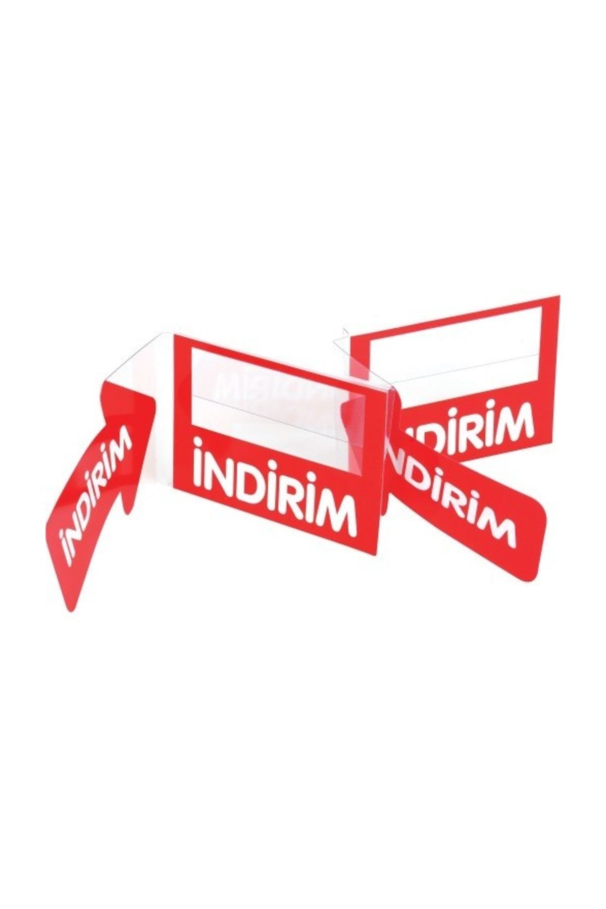 Market Indirim Etiketleri; Indirim Kulakçığı Kırmızı 10'lu Paket