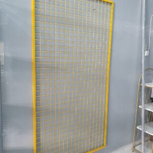 100x200 CM TEL PANO 5X5 SIK TELLİ DUVARA MONTE RENK:KROM SARI