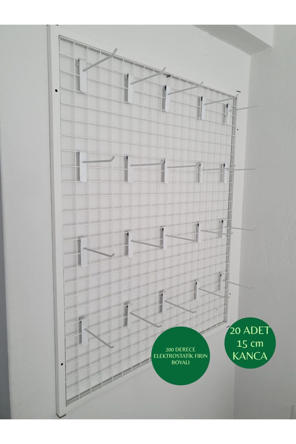 TEL PANO 80X100 CM 4x4 SIK TELLİ DUVARA MONTE 20 ADET 15 CM KANCA DAHİL