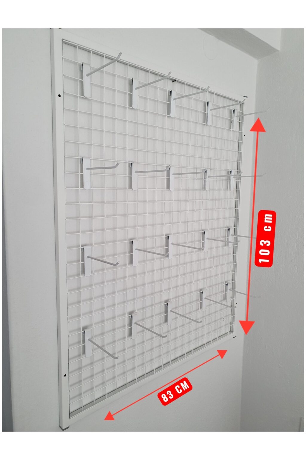 TEL PANO 80X100 CM 4x4 SIK TELLİ DUVARA MONTE 20 ADET 15 CM KANCA DAHİL - Görsel 2