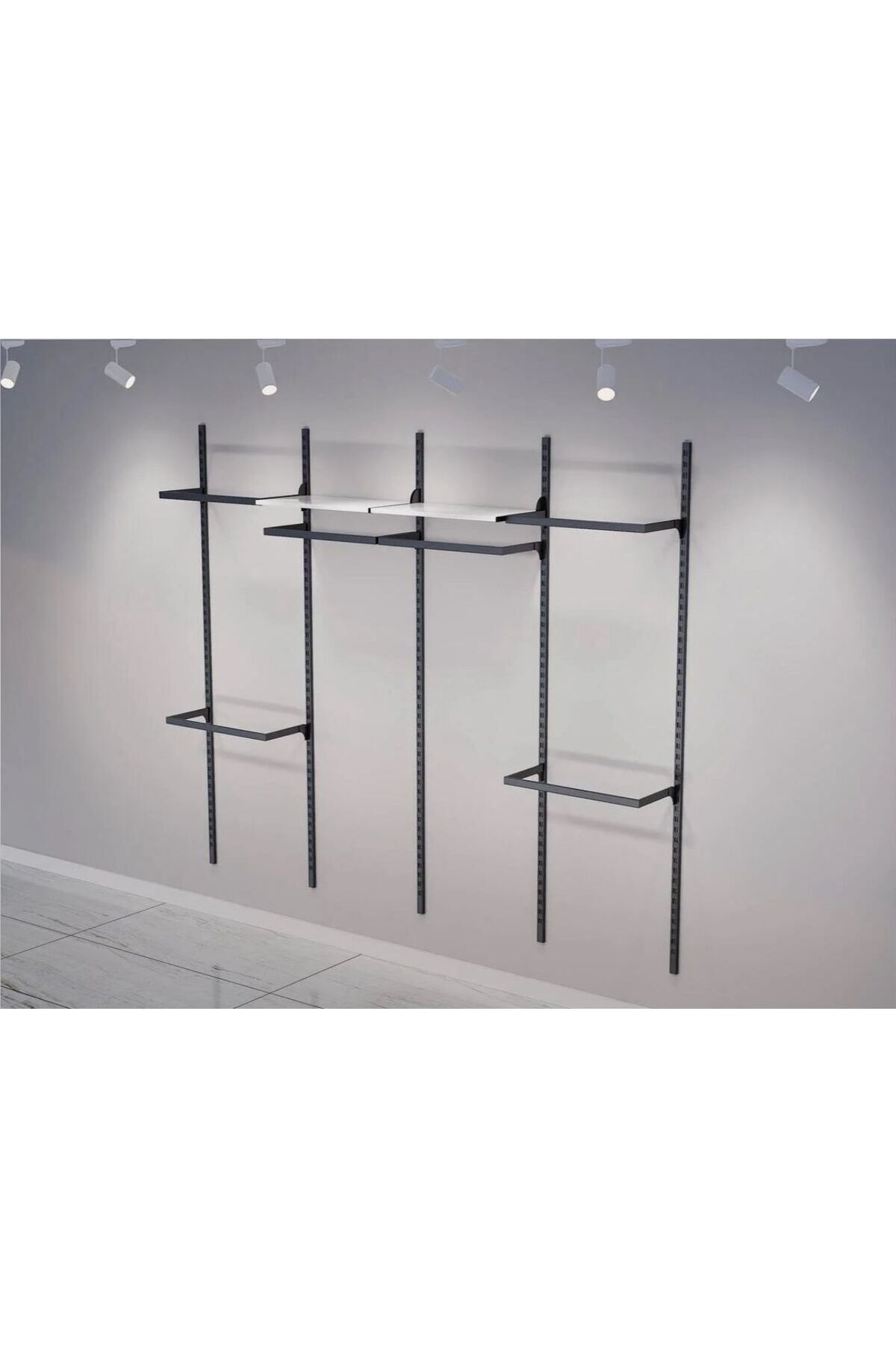 Askılık sistemi Giyinme Odası Raf-askılık sistemi Mağaza Raf Sistemi 185x200 - Görsel 3