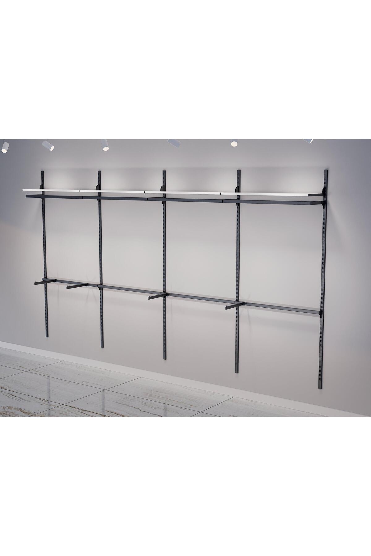 Mağaza Raf Sistemi, Askılık Sistemi, Butik Rafı, Mağaza Stand, Giyinme Odası-365*200 - Görsel 3