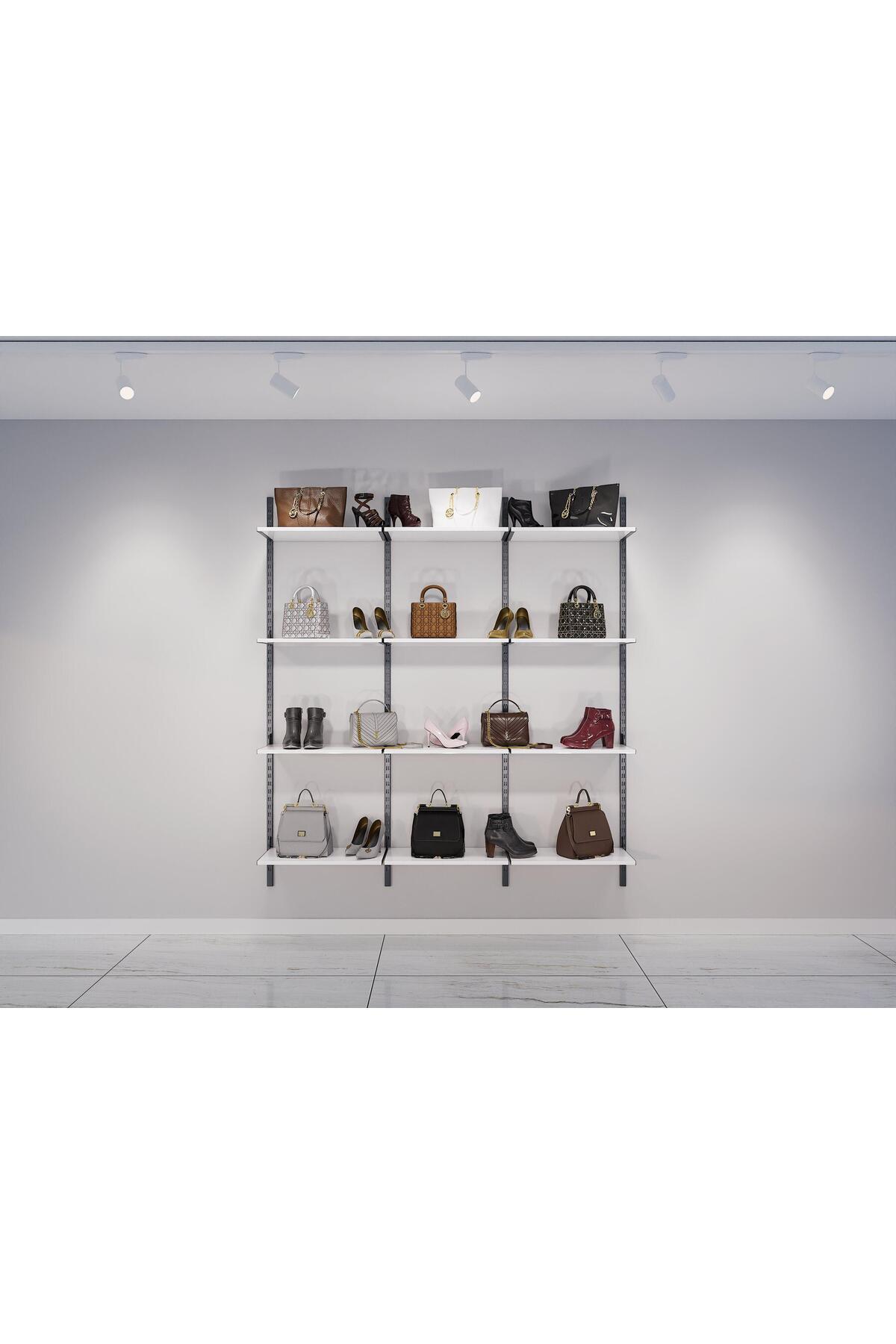 Mağaza Raf Sistemi, Askılık Sistemi, Butik Rafı, Mağaza Stand, Giyinme Odası-275*200 - Görsel 2