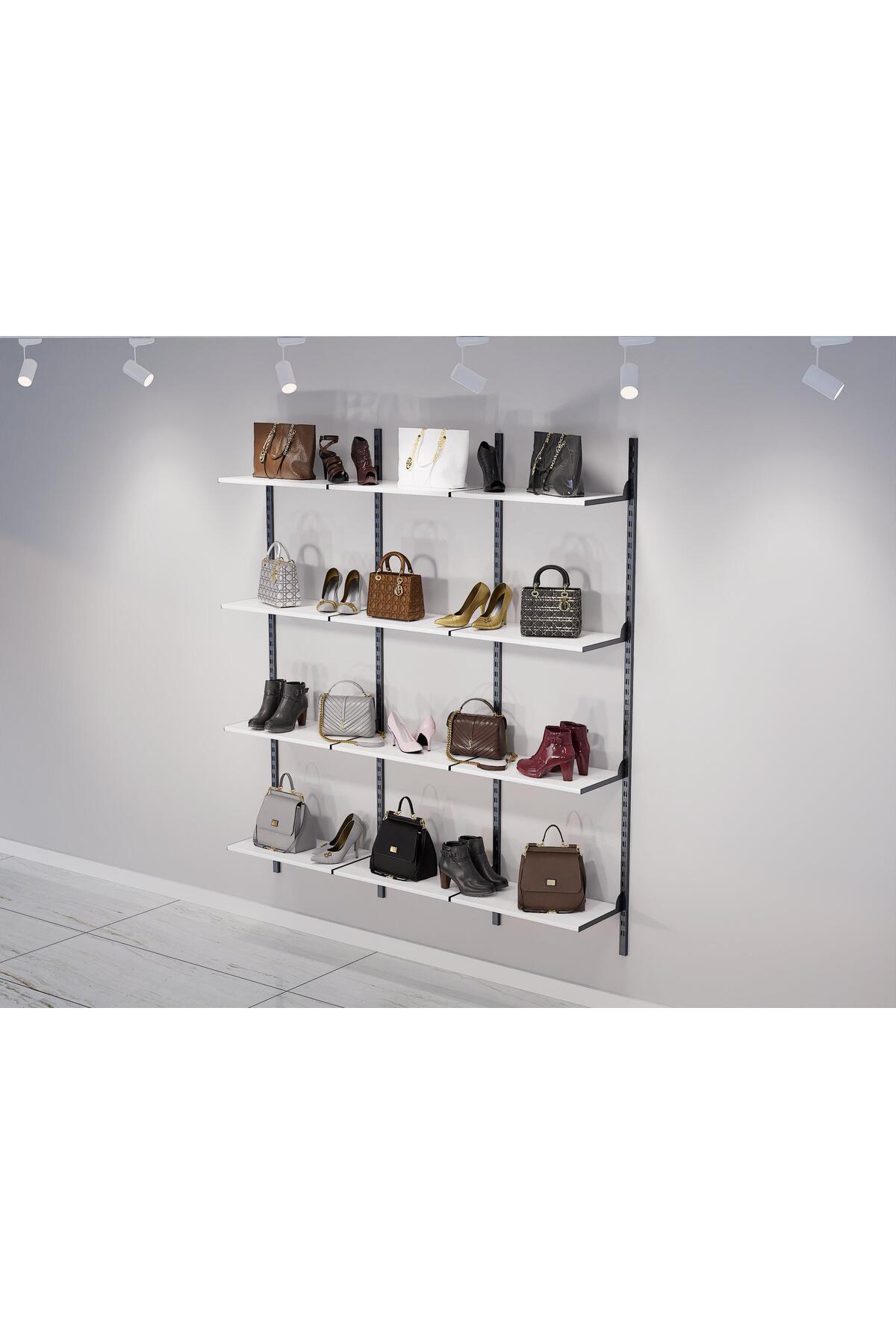 Mağaza Raf Sistemi, Askılık Sistemi, Butik Rafı, Mağaza Stand, Giyinme Odası-275*200 - Görsel 3