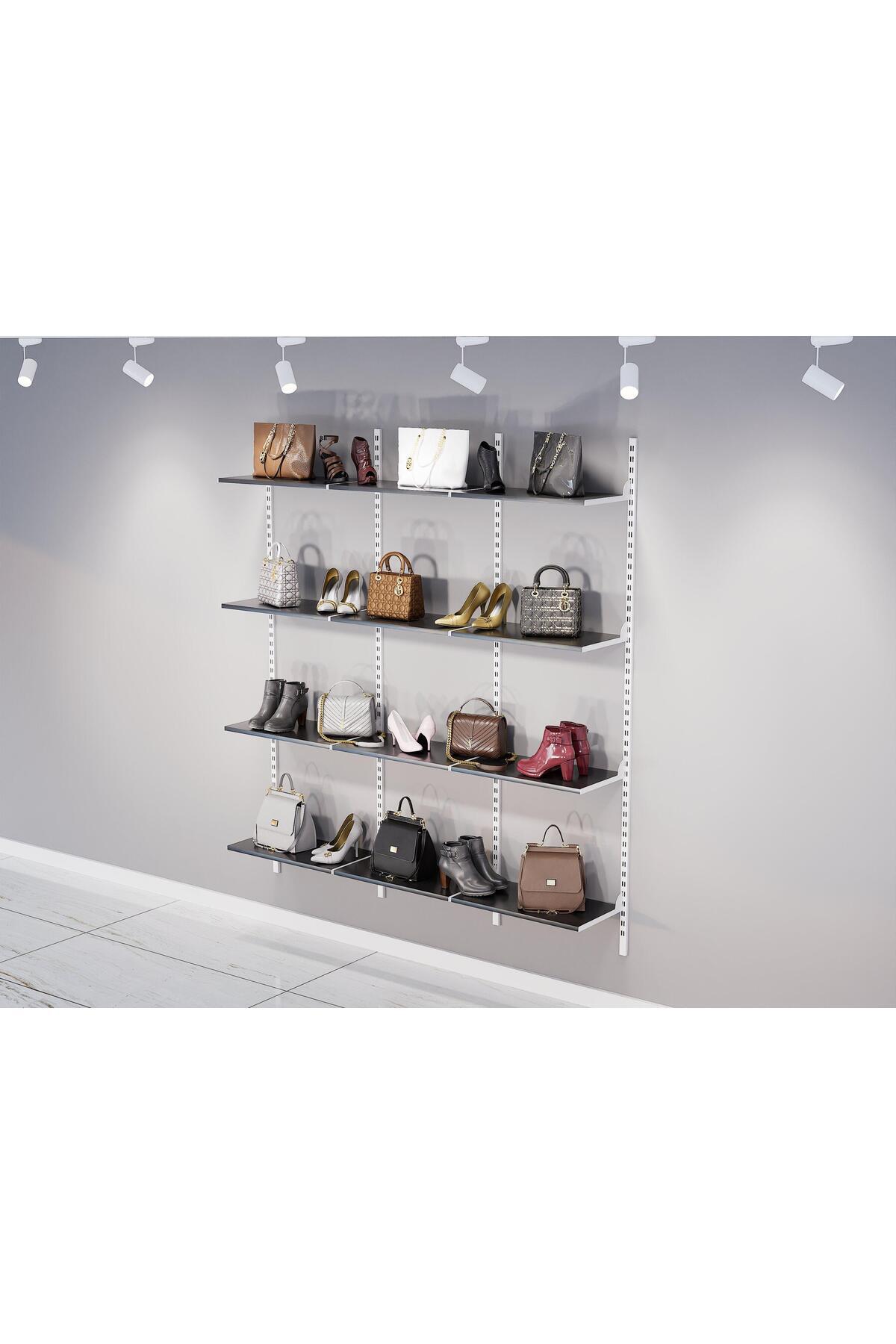 Mağaza Raf Sistemi, Askılık Sistemi, Butik Rafı, Mağaza Stand, Giyinme Odası-275*200 - Görsel 3