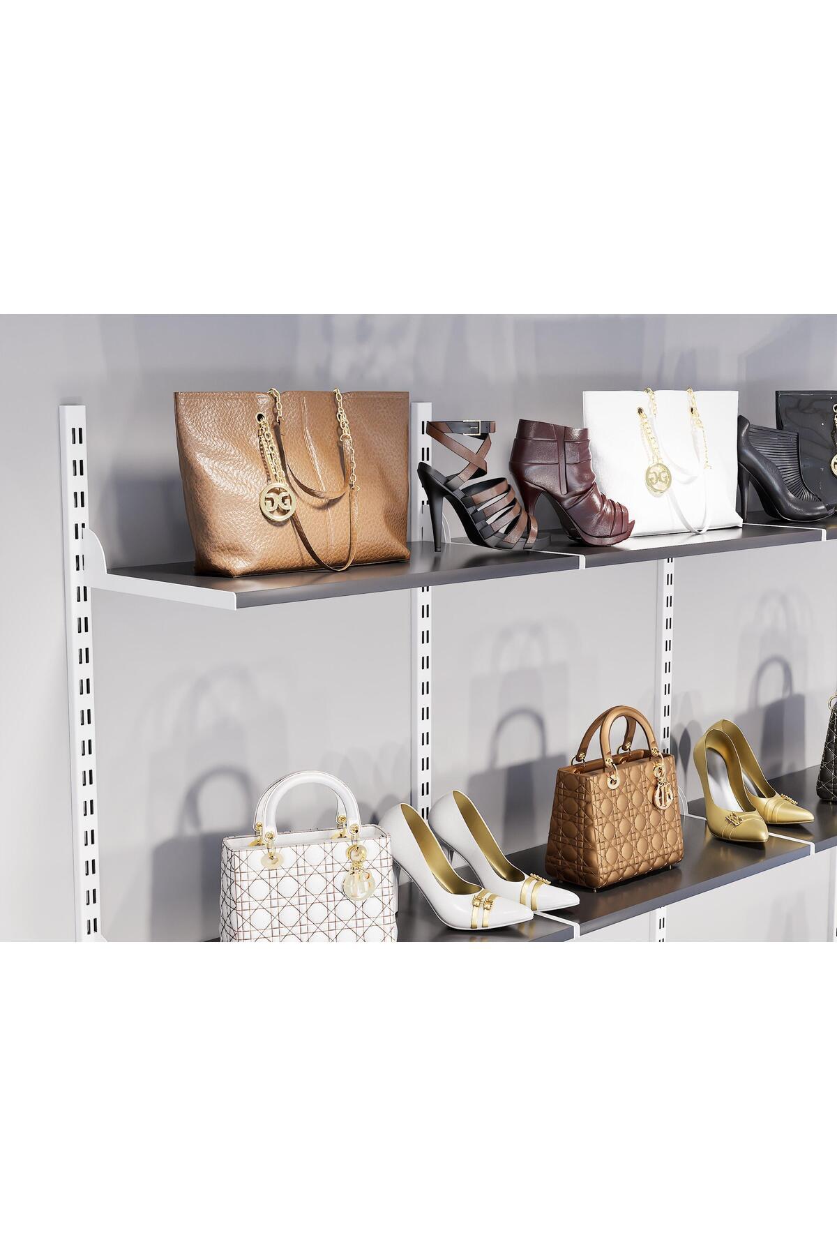 Mağaza Raf Sistemi, Askılık Sistemi, Butik Rafı, Mağaza Stand, Giyinme Odası-275*200 - Görsel 4