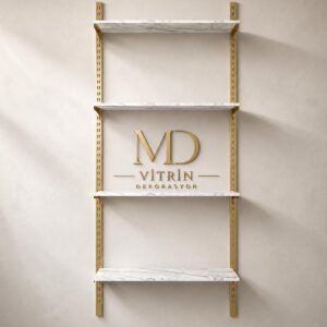 Mağaza Raf Sistemi, Askılık Sistemi, Butik Rafı, Mağaza Stand, Giyinme Odası-95x200 Cm