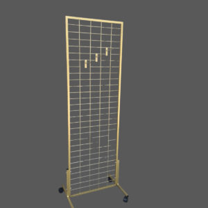 60x190 Tel Pano Stant (GOLD) Tekerlekli