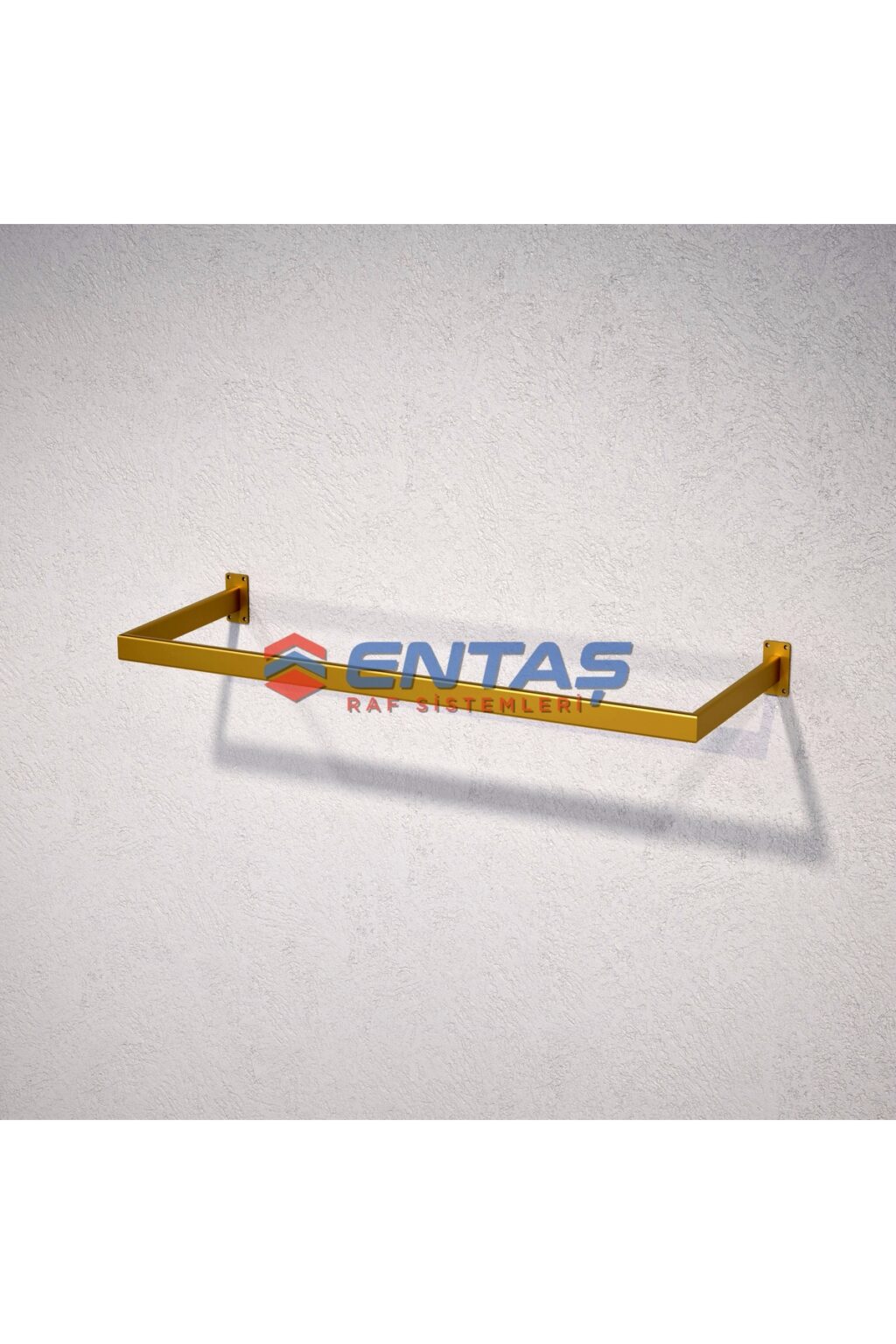 Mağaza Askılık Raf Sistemi 90x30 cm Gold - Butik Stand, Giyinme Odası Sistemi - Görsel 3