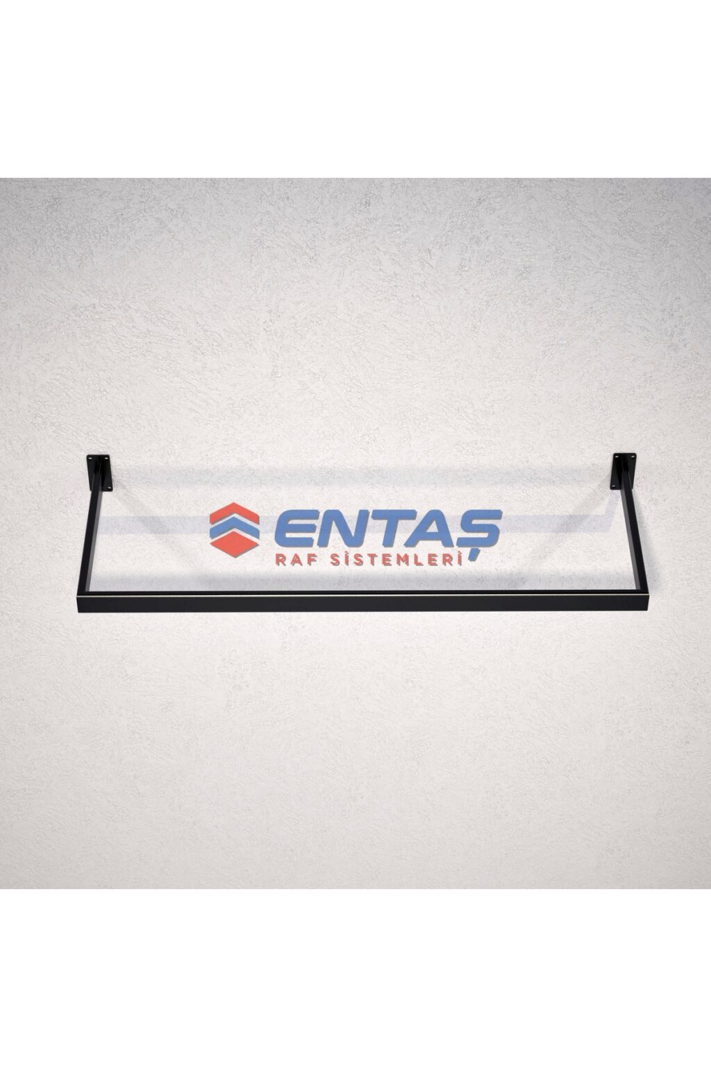 Mağaza Askılık Raf Sistemi 90x30 cm Siyah - Butik Stand, Giyinme Odası Sistemi - Görsel 3