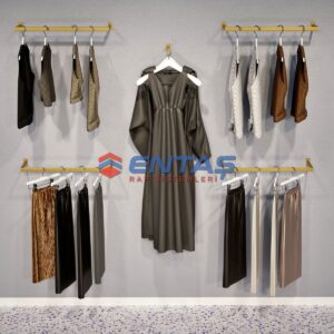 250*H:220,Giyinme Odası Rafı,Askılık Sistemi, Mağaza Raf Sistemi,Butik Raf Sistemi
