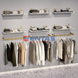 190*H:220,Giyinme Odası Rafı,Askılık Sistemi, Mağaza Raf Sistemi,Butik Raf Sistemi