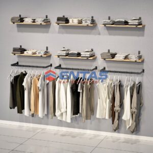 280*H:220,Giyinme Odası Rafı,Askılık Sistemi, Mağaza Raf Sistemi,Butik Raf Sistemi