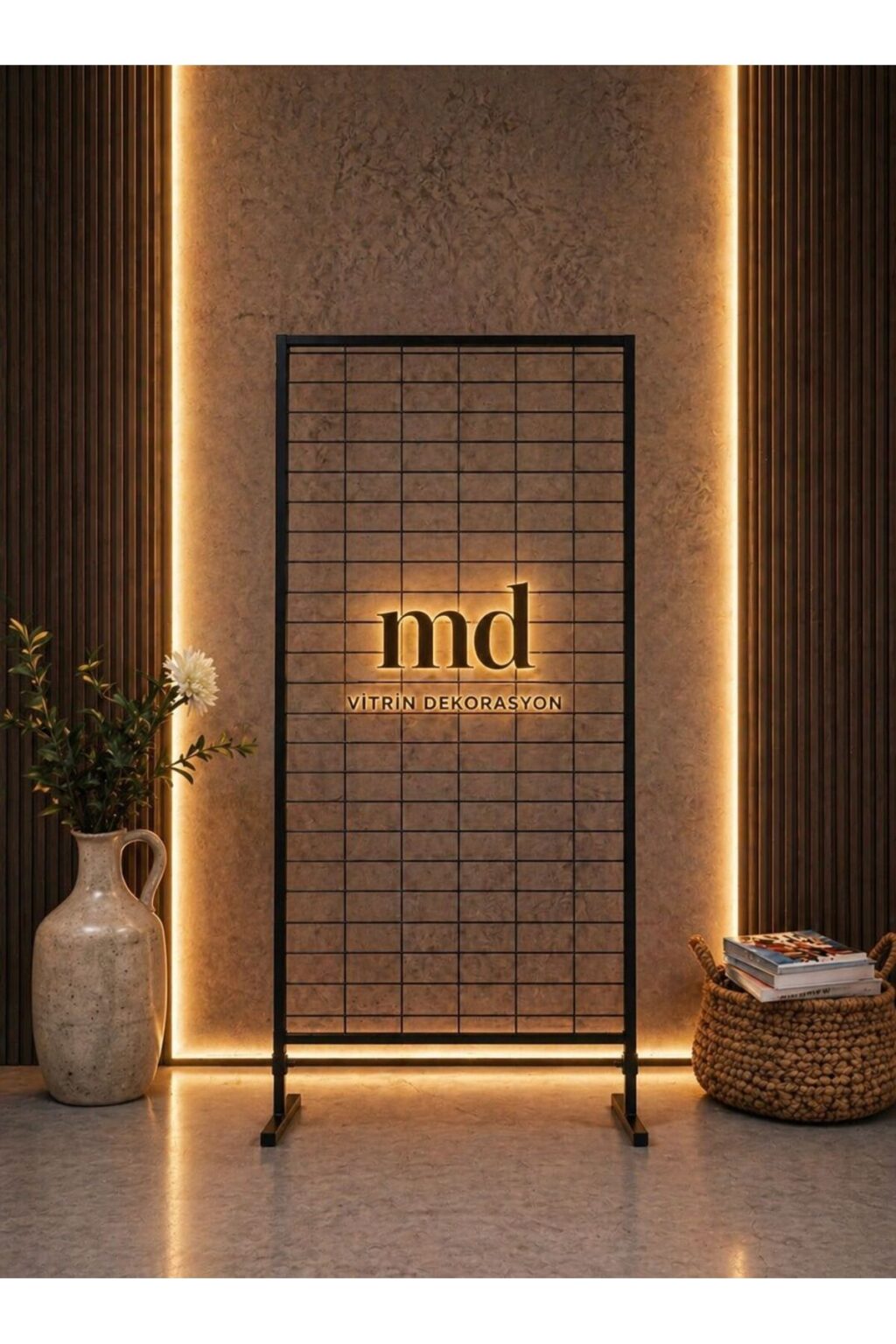 Tel Raf Ayaklı Tel Pano Metal Stand 90x190 (DAYANIKLI A KALİTE ÜRETİMDİR)