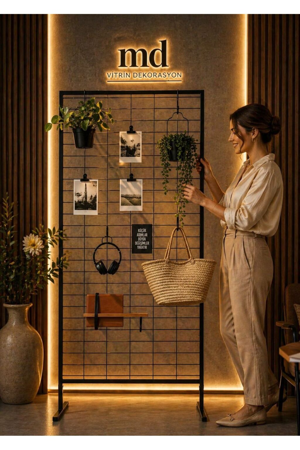Tel Raf Ayaklı Tel Pano Metal Stand 90x190 (DAYANIKLI A KALİTE ÜRETİMDİR) - Görsel 4
