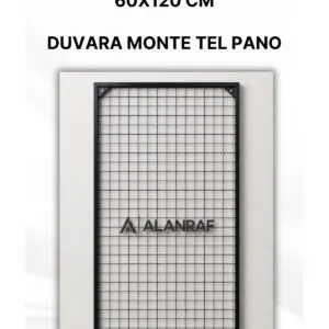Sık Telli Tel Raf - Siyah Renkli Tel Pano Stand, Duvar Askılığı, Telefon ve Züccaciye Raf 60x120 cm 5 ADET