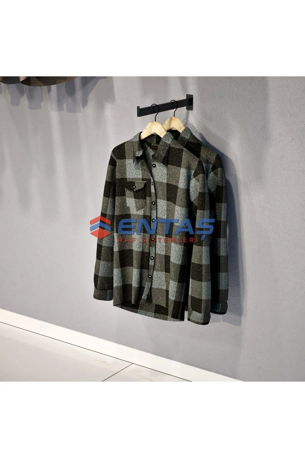 280*H:220, Giyinme Odası Rafı,Askılık Sistemi, Mağaza Raf Sistemi,Butik Raf Sistemi - Görsel 2