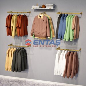 280*H:220,Giyinme Odası Rafı,Askılık Sistemi, Mağaza Raf Sistemi,Butik Raf Sistemi