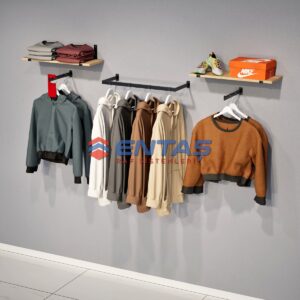 280*H220 Giyinme Odası Rafı,Lüx Askılık Sistemi, Mağaza Raf Sistemi,Butik Raf Sistemi