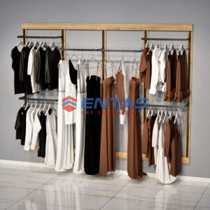 250*H220, Giyinme Odası Rafı,Lüx Askılık Sistemi, Mağaza Raf Sistemi,Butik Raf Sistemi