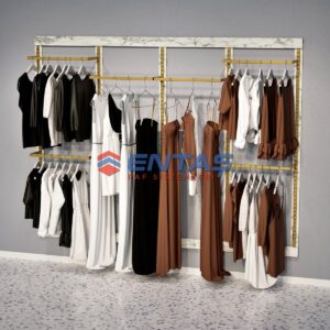250*H220, Giyinme Odası Rafı,Lüx Askılık Sistemi, Mağaza Raf Sistemi,Butik Raf Sistemi