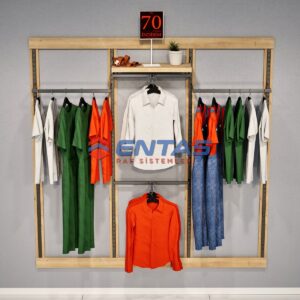 190*h220 Giyinme Odası Rafı,lüx Askılık Sistemi, Mağaza Raf Sistemi,butik Raf Sistemi