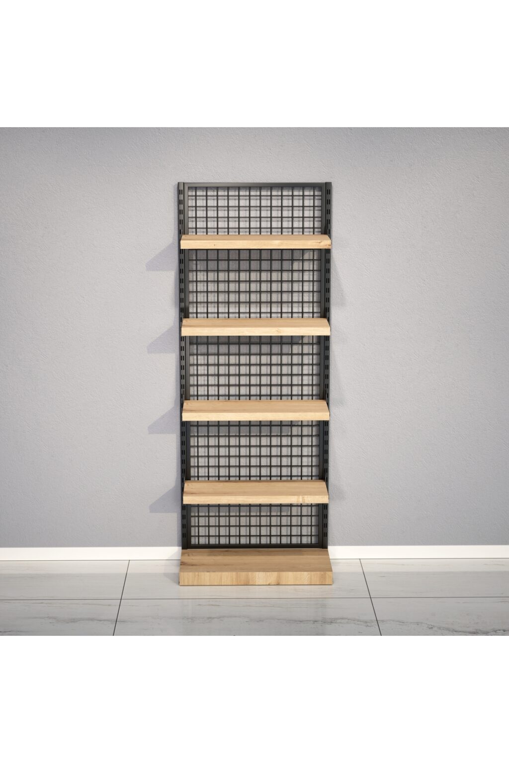 Siyah Market Rafı 95x210 cm - Mağaza Raf Ünitesi - Görsel 3