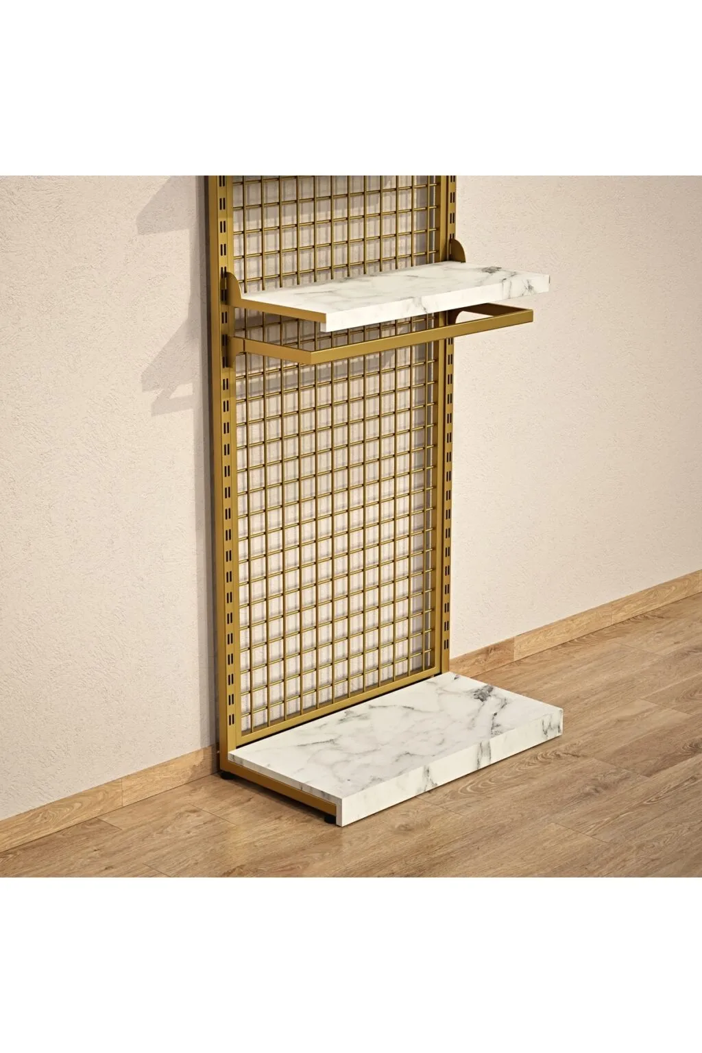 Giyinme Odası Raf Sistemi,lüx Telli Askılık Sistemi, Mağaza Raf Sistemi,butik Raf Sistemi 100*h220 - Görsel 2