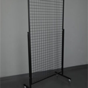 Tekerlekli Sık Telli Tel Raf - Tel Pano Stand, Duvar Askılığı 60x120 Cm