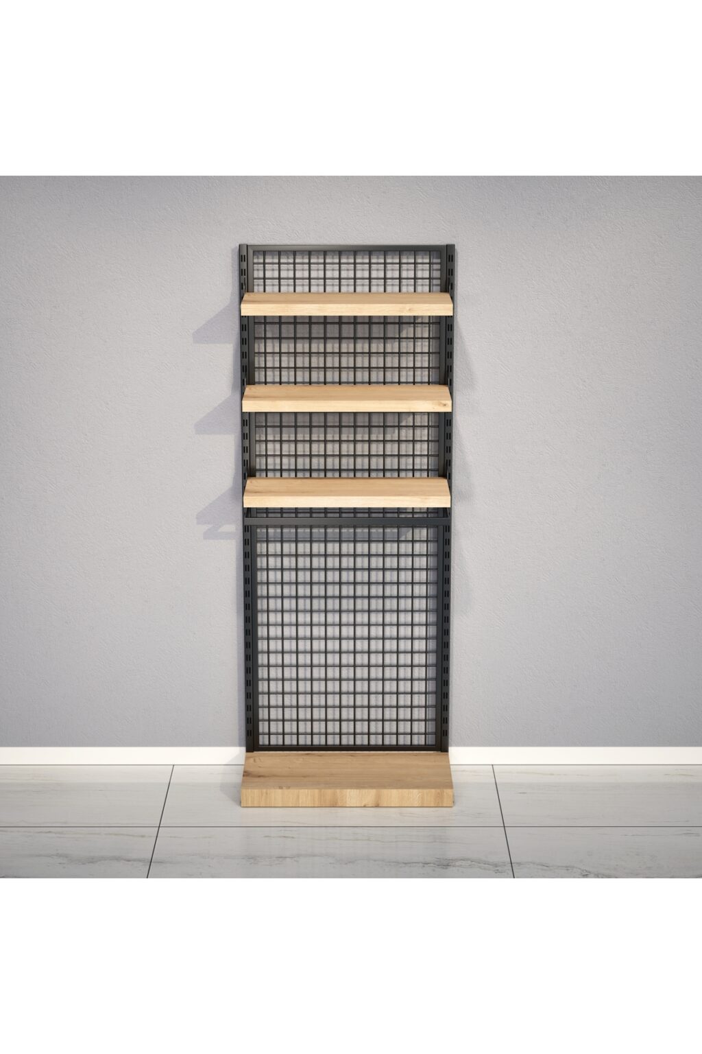 Mağaza Askılık Raf Sistemi 100x220 cm Siyah - Butik Stand, Giyinme Odası Sistemi - Görsel 3