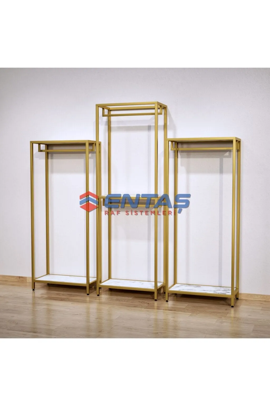 Modern Giyinme Odası Raf Sistemi,lüx Askılık Sistemi, Mağaza Raf Sistemi,butik Raf Sistemi 360*h220 - Görsel 2