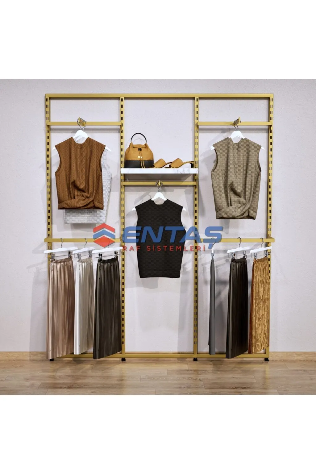Giyinme Odası Raf Sistemi,lüx Askılık Sistemi, Mağaza Raf Sistemi,butik Raf Sistemi 280*h220