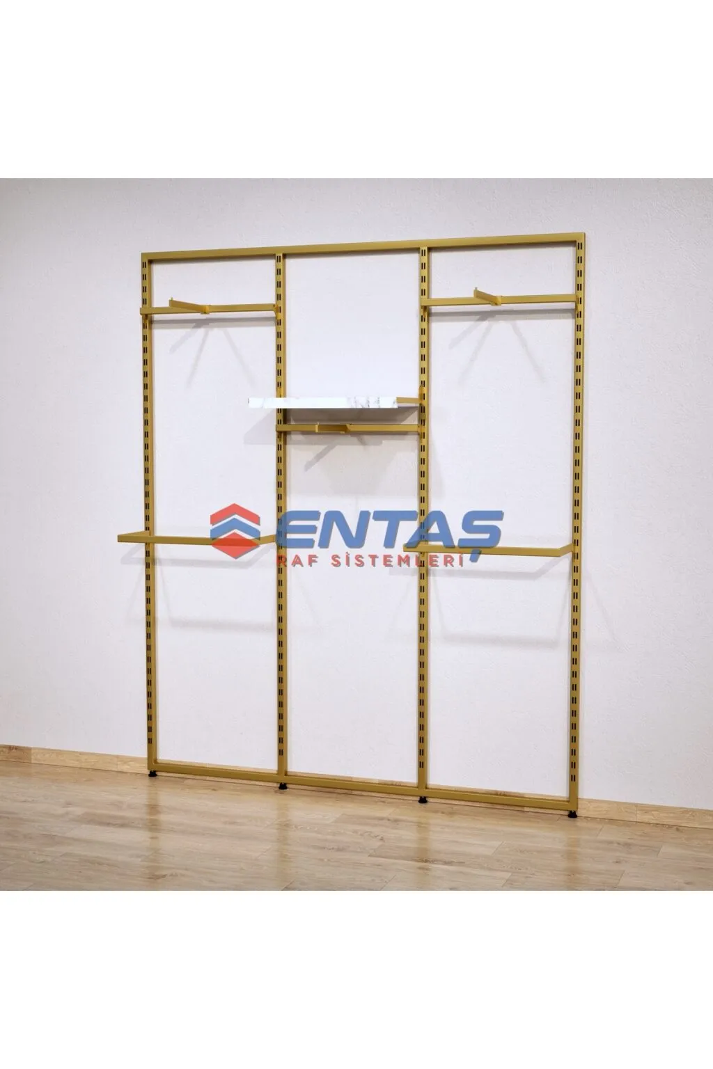 Giyinme Odası Raf Sistemi,lüx Askılık Sistemi, Mağaza Raf Sistemi,butik Raf Sistemi 280*h220 - Görsel 3