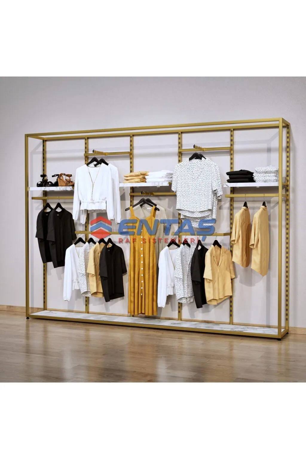 310*h220,giyinme Odası Raf Sistemi,lüx Askılık Sistemi, Mağaza Raf Sistemi,butik Raf Sistemi - Görsel 2