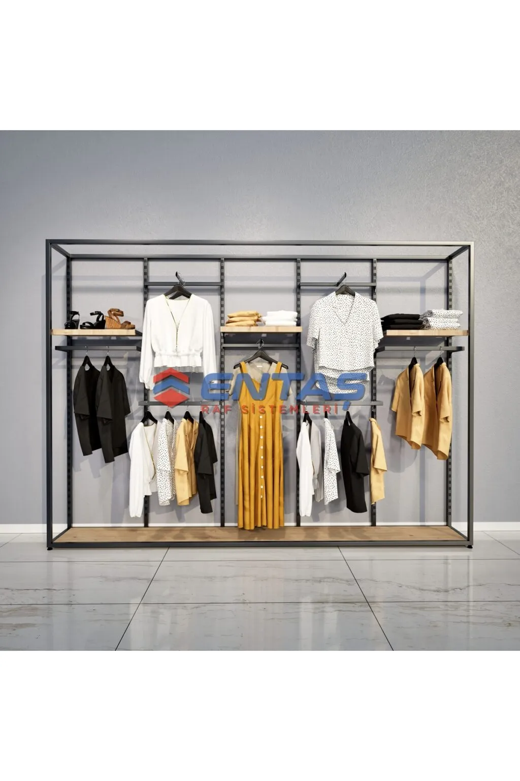 Giyinme Odası Raf Sistemi,lüx Askılık Sistemi, Mağaza Raf Sistemi,butik Raf Sistemi 310*h220