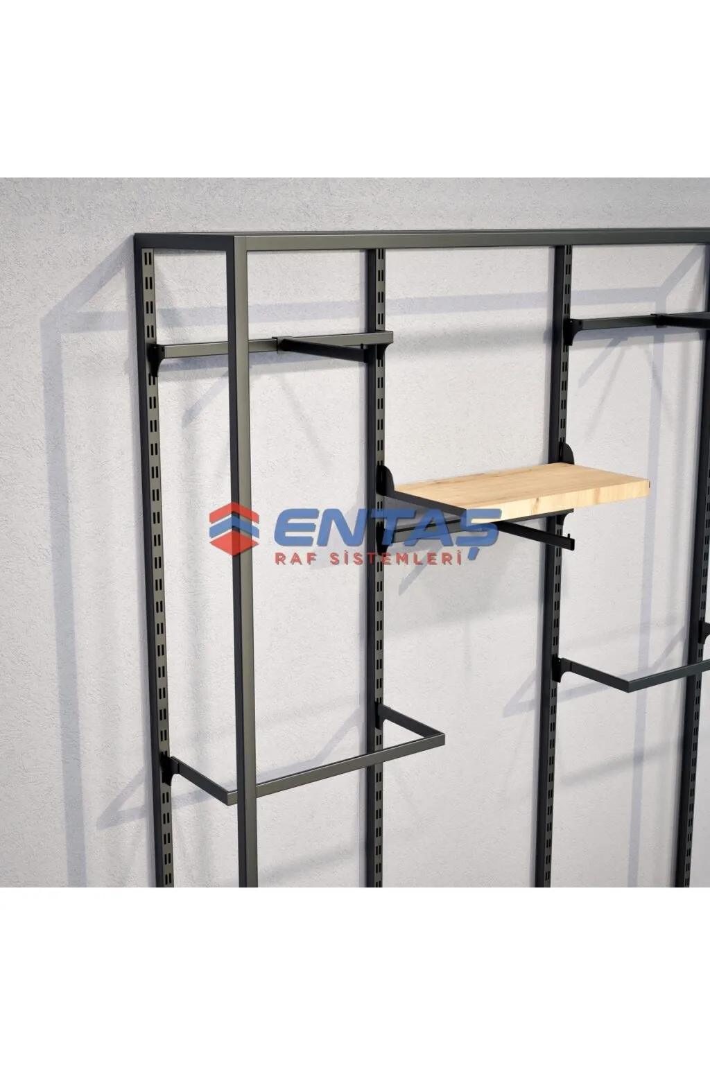 Giyinme Odası Raf Sistemi,lüx Askılık Sistemi, Mağaza Raf Sistemi,butik Raf Sistemi 190*h220 - Görsel 4