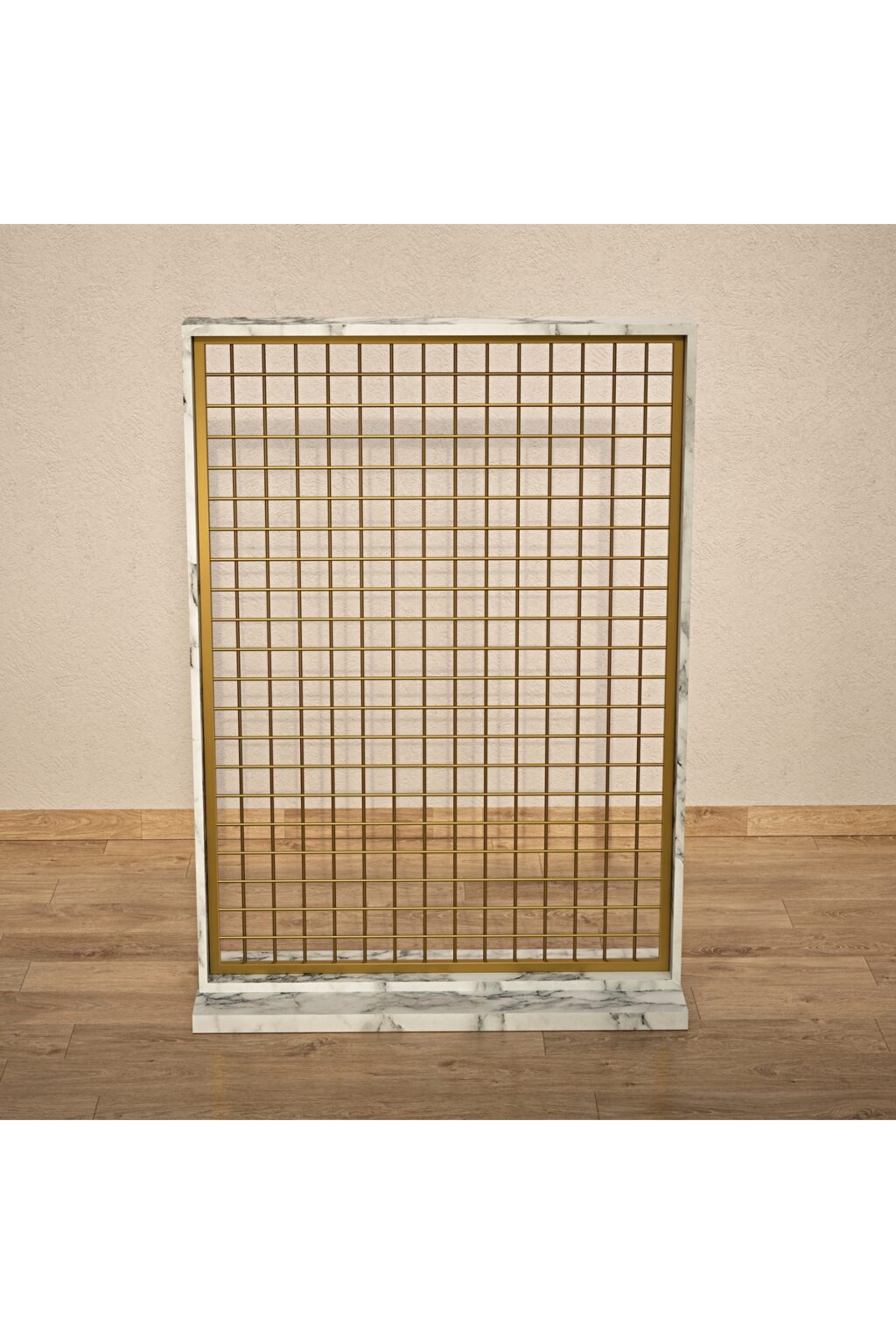 Sık Telli Tel Raf 95x150 cm Gold - Tel Pano Stand, Duvar Askılığı - Görsel 3