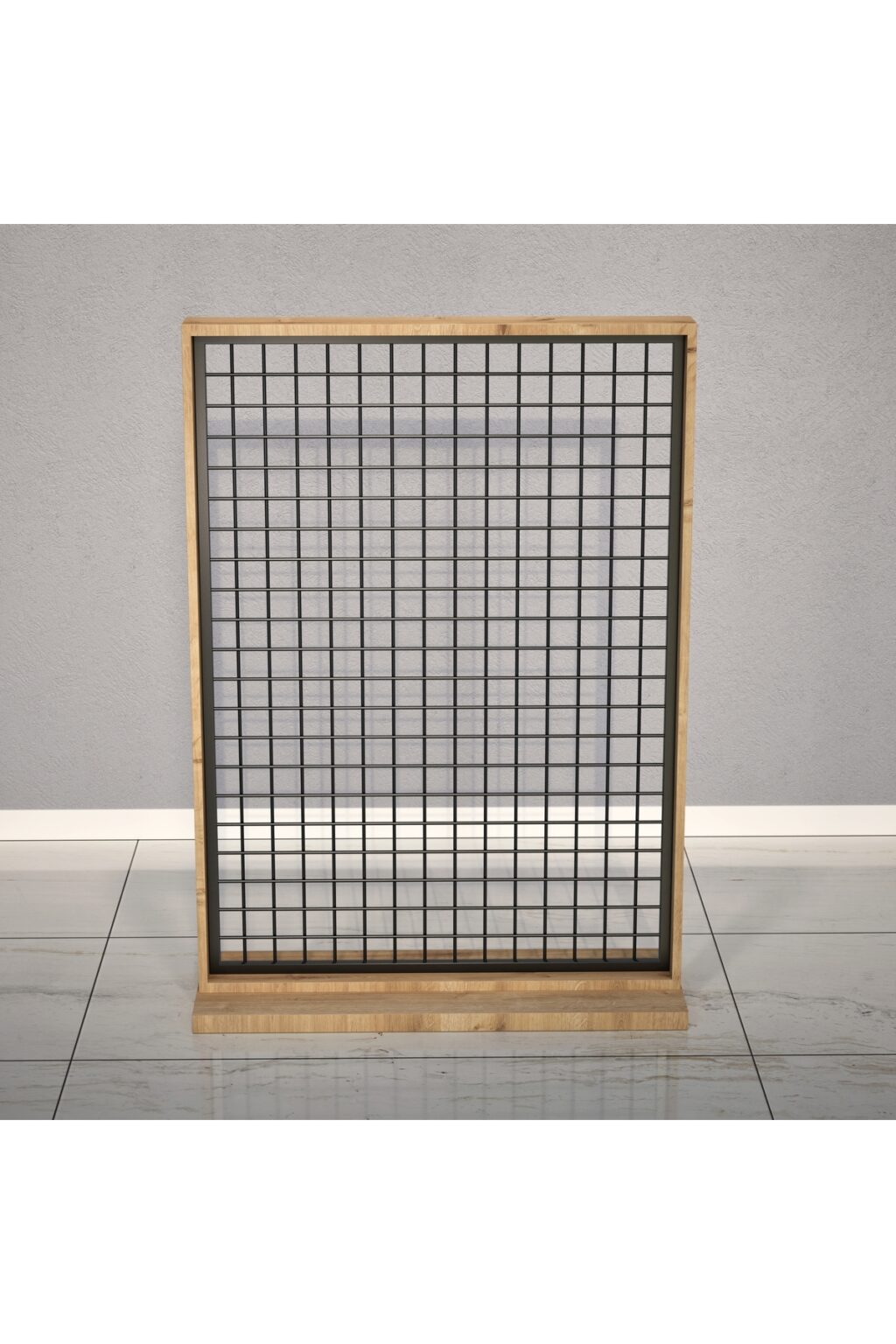 Sık Telli Tel Raf 95x150 cm Siyah - Tel Pano Stand, Duvar Askılığı - Görsel 3