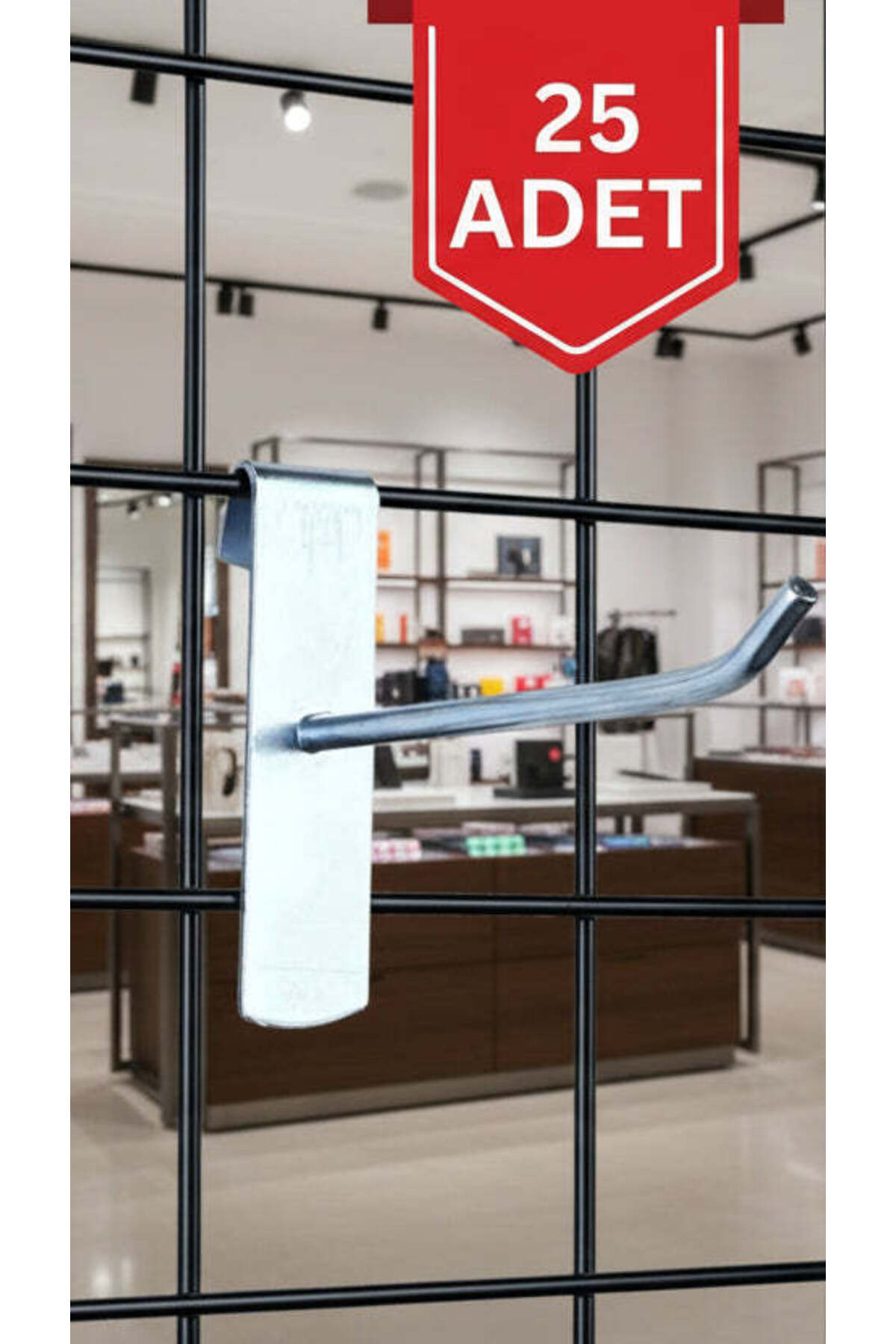Tel Pano Kancası 25 Adet 10 Cm Raf Ve Tel Askısı Tel Çubuk