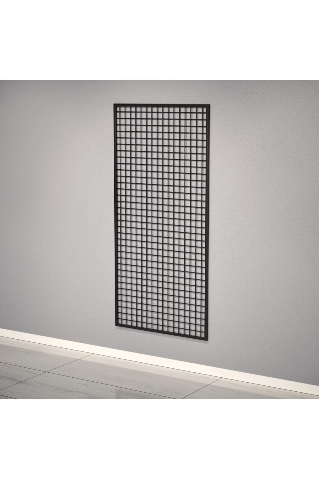 Duvara Monte Sık Telli Tel Raf 90x190 cm Siyah - Tel Pano Stand, Duvar Askılığı - Görsel 3